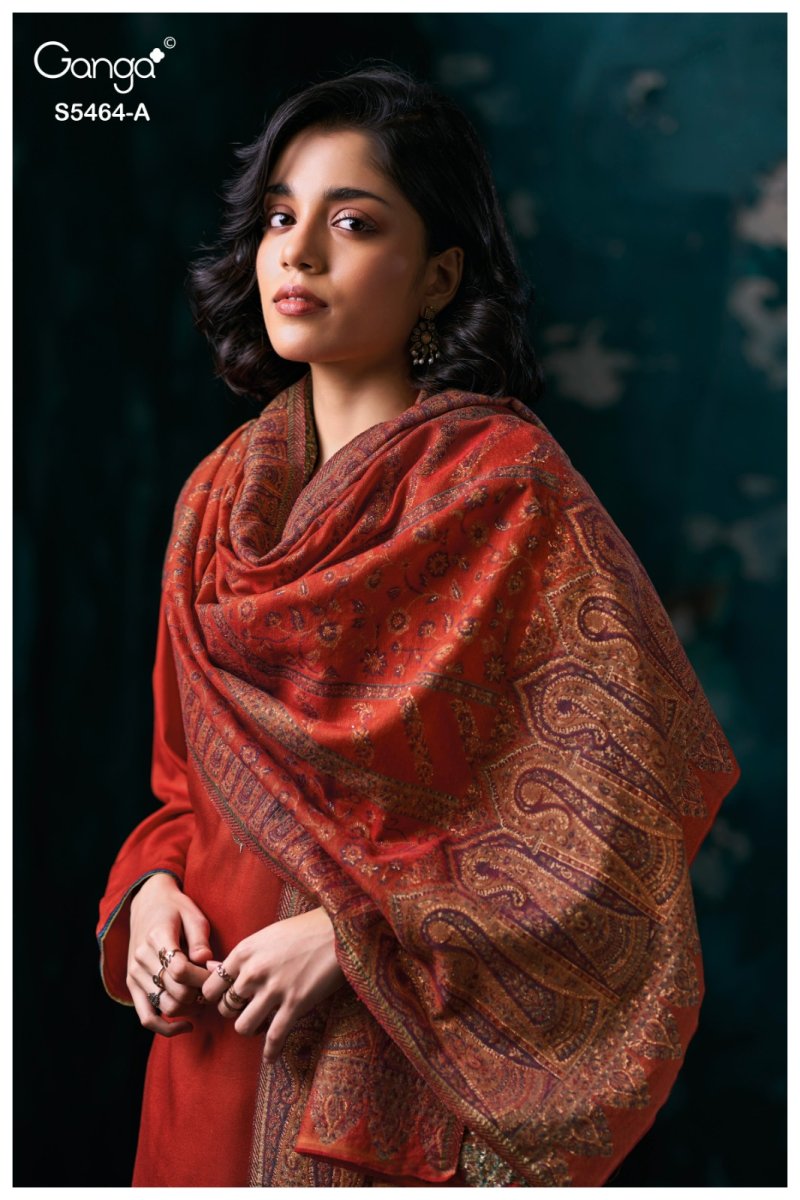 Farina 5464 By Ganga Pure Pashmina Salwar Kameez